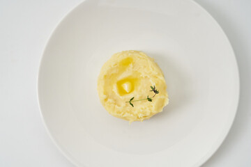egg on a white plate