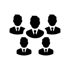 Adult, fellow, group icon. Black vector graphics.