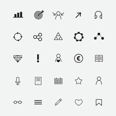 Icon set vector symbol sign corporate office