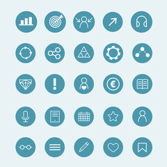 Icon set vector symbol sign corporate office