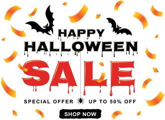 halloween sale trick or treat typography fonts png file for decoration