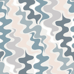 Fototapeta na wymiar Abstract seamless pattern with wavy shapes