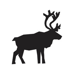 reindeer line icon symbol sign vector silhouette
