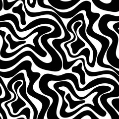 Abstract black and white seamless pattern