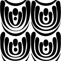 Abstract black and white seamless pattern