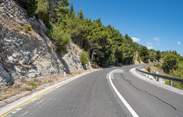 Beautiful mountain landscape of the Adriatic sea coast.