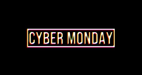 Cyber monday neon. Cyber monday sale concept