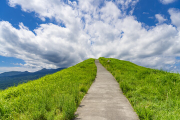 静岡県伊東市　夏の大室山
