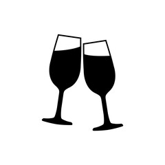 Glass. Alcohol. Vector image.