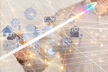 Business intelligence analyst dashboard on virtual