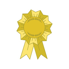 winner symbol illustration gold yellow vector