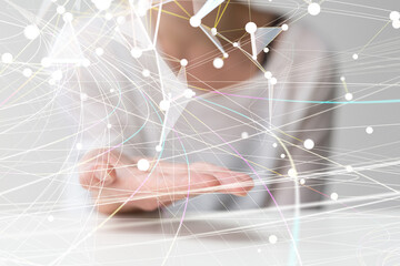 conference Digital Network and data concept 3d