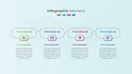 	
Creative business infographic with four option