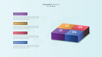 	
3d business infographic with 4 option