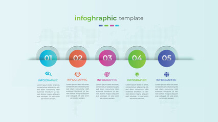	
Four step circular business infographic with transparent effect