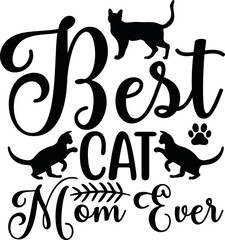 Fototapeta premium Cat svg design cut files
