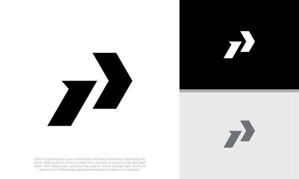 Initial P logo design. Innovative high tech logo template.
