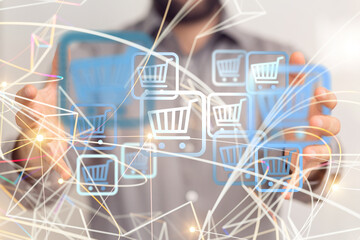 Add To Cart Internet Web Store Buy Online E-Commerce concept.