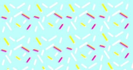 donut glaze. Decorative bright sprinkles texture pattern desig