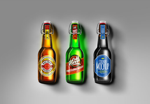 Beer Bottle Mockup 12 Oz, 33 Cl Set