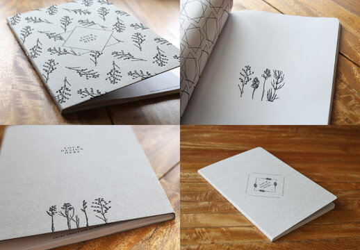 Brochure Mockup A4 Paper Recycle Set