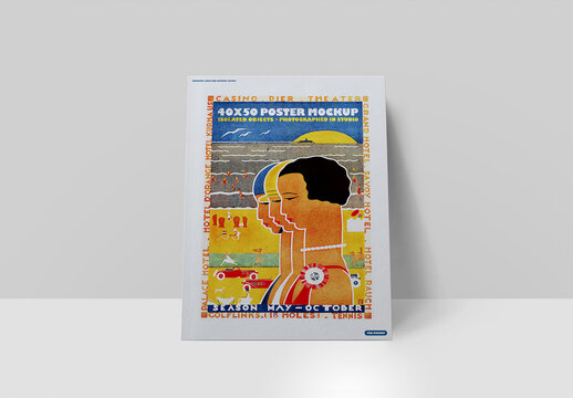 Poster Mockup 40 X 50 Front View