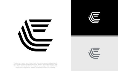 Initial C logo design. Innovative high tech logo template. Template label for blockchain technology.