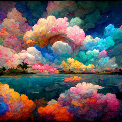 colorful clouds
