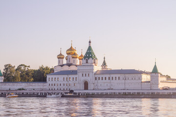 Ipatievsky Monastery in Kostroma in Russia view from the Volga river in summer