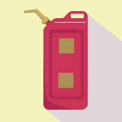 Leaking gasoline can, petrol container isolated on background.