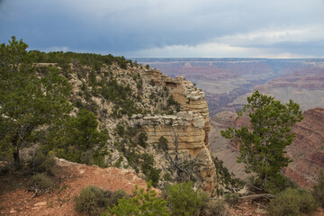 View from the South Rim at Grand Canyon National Park, Arizona, USA