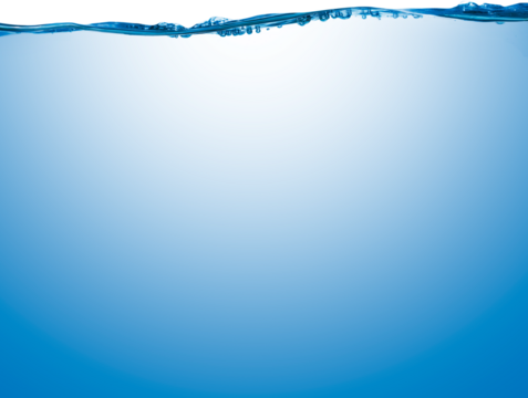 Blue water surface level isolated