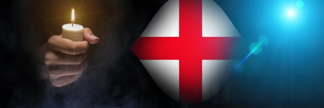 Mourning, Eulogy With England Flag