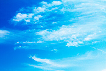 Beautiful wavy clouds spread across the sky. Background, wallpaper for designers