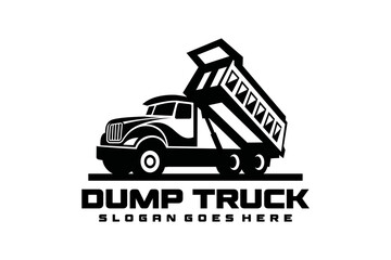 Obraz premium Dump Truck Vector Illustration Isolated on white background. Tipper Truck