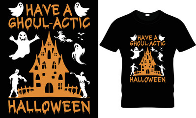 Halloween t-shirt design beautiful template 100% vector best Vector graphic for T-Shirt illustration and other uses. print ready File any products