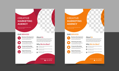 flyer corporate company creative professional attractive minimal abstract marketing informative magazine advertising business flyer leaflet template design