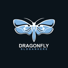 Dragonfly animal logo 