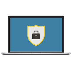 Secure online access with private lock on laptop computer text file.