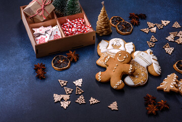 Delicious gingerbread cookies with honey, ginger and cinnamon