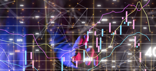 stock market graph business digital