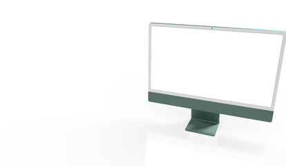 Mockup of modern desktop computer isolated