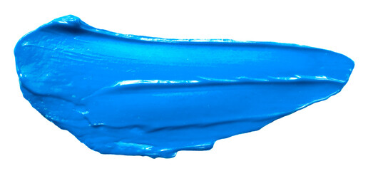  Blue glossy acrylic paint brush stroke for Your art design - 529515333