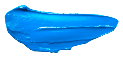  Blue glossy acrylic paint brush stroke for Your art design