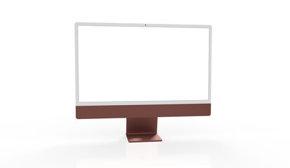 Mockup of modern desktop computer isolated