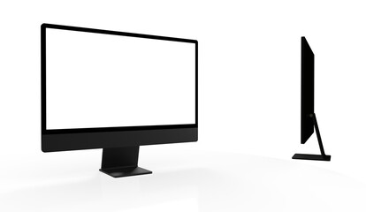 Mockup of modern desktop computer isolated