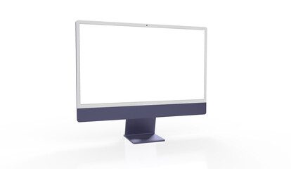 Mockup of modern desktop computer isolated