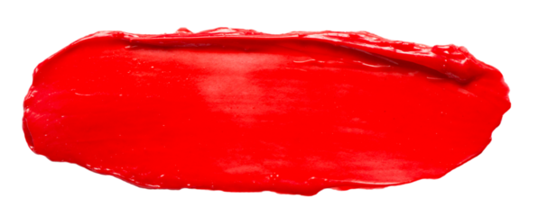 Red glossy acrylic paint brush stroke for Your art design