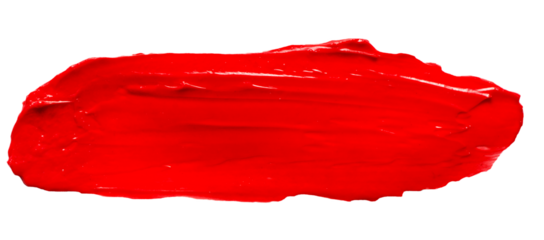 Red glossy acrylic paint brush stroke for Your art design