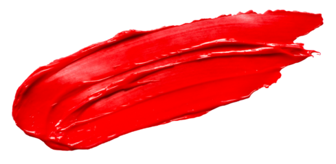 Red glossy acrylic paint brush stroke for Your art design